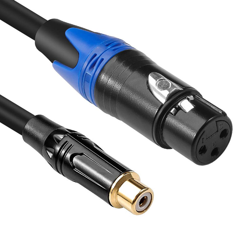  [AUSTRALIA] - DISINO Female XLR to RCA Female Cable, RCA to XLR Female Converter Gender Changer Audio Adapter Patch Cable - 1 feet