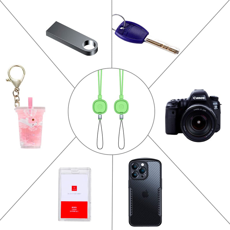  [AUSTRALIA] - XUNDD Color Liquid Silicone Phone Lanyard, Neck Strap for iPhone Camera USB Thumb Drives Keys Badges Keychain - Green