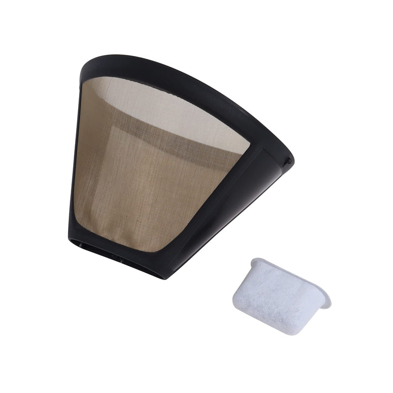 Podoy Gold Coffee Filter for Compatible with Cuisinart with Charcoal Water Filters Cone Style #4 Tone Permanent 6-12 Cup Washable Reusable Machines and Brewers - LeoForward Australia