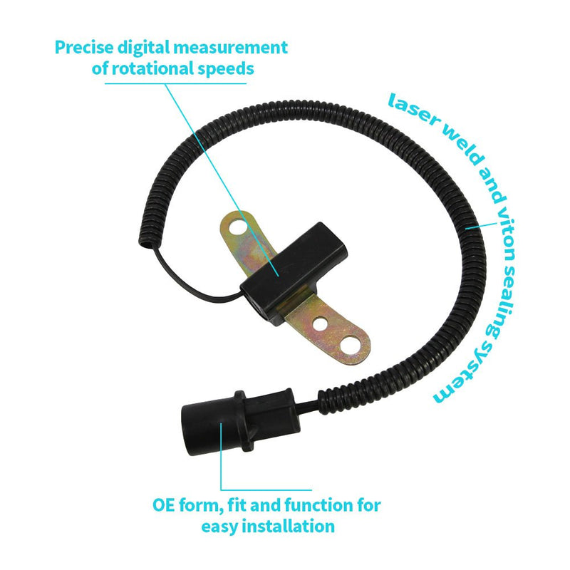 DOICOO Crank Crankshaft Position Sensor 53009954 4638128 Compatible with 1991 1992 JEEP Cherokee Comanche Wrangler 2.5L 4.0L Fit 56027866AB PC-130 53006154 56027042 56027070 5S1804 SU369 213-2372 - LeoForward Australia