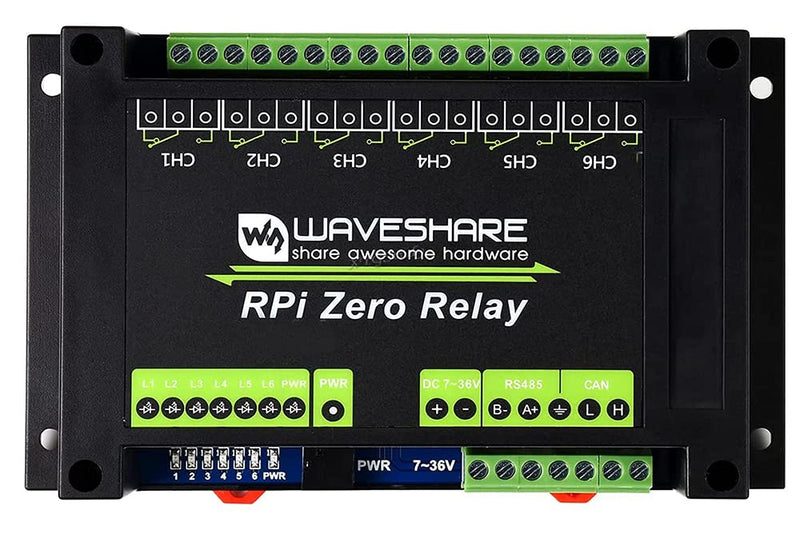  [AUSTRALIA] - Industrial 6-Channel Relay Module for Raspberry Pi Zero WH with RS485/CAN Bus Power Supply & Photocoupler Isolation Protections @XYGStudy