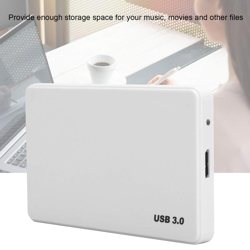  [AUSTRALIA] - YD0002 USB to 3.0 2.5 Inch Portable Mobile Hard Drive, 80G 120G 250G 320G 500G 1TB 2TB Universal External Hard Drive for Computer Monitors and Laptop, White(80G)