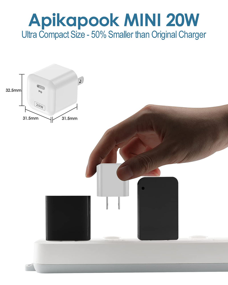  [AUSTRALIA] - USB C Wall Charger, 2-Pack 20W Fast Charger for iPhone, PD3.0 Compact Charger Block Quick Charging, USB C Power Adapter Compatible with iPhone 13/13 Mini/13 Pro/13 Pro Max/12/12 Pro Max/11, and More