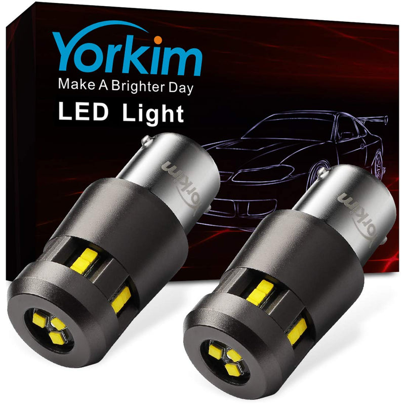 Yorkim 1156 LED Bulb 12V-40V Extremely Bright 6000K 3000 Lumens BA15S LED Bulb 1003 LED Bulb 1141 LED Bulb 7506 LED Bulb For Backup Reverse Light,Tail Light, Brake Light, Xenon White, pack of 2 - LeoForward Australia