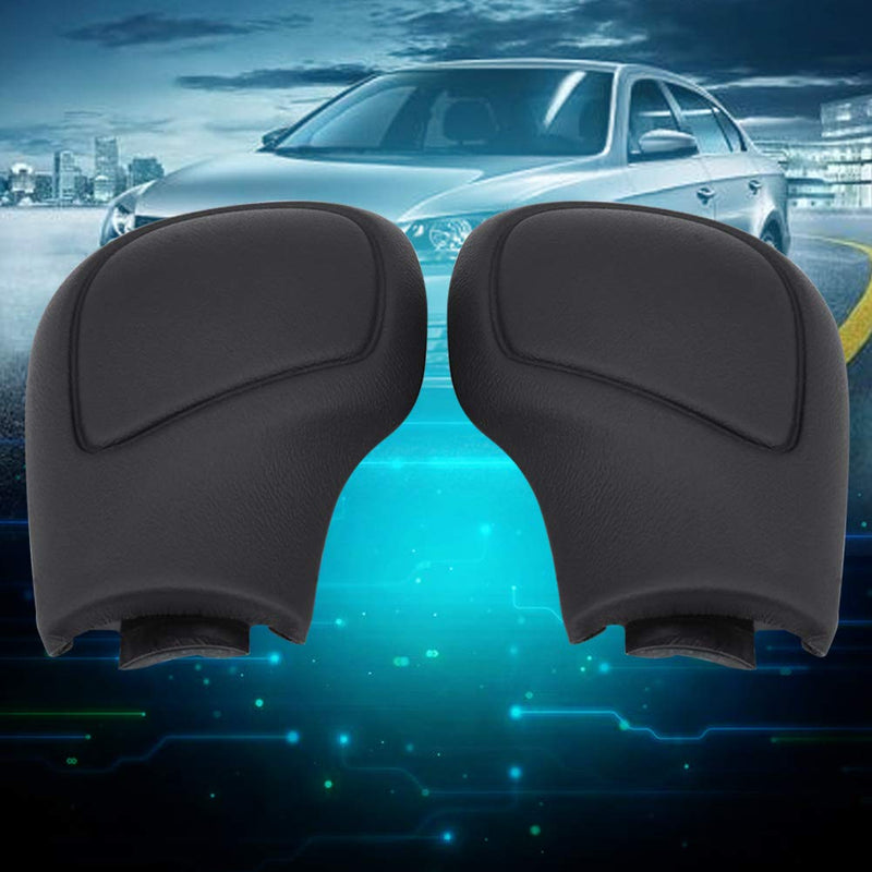  [AUSTRALIA] - Acouto 2PCS Synthetic Leather Gear Shift Knob Side Cover Manual Shifter Gear Head Side Caps Frame Trim For Passat CC Jetta 6 GTI MK6