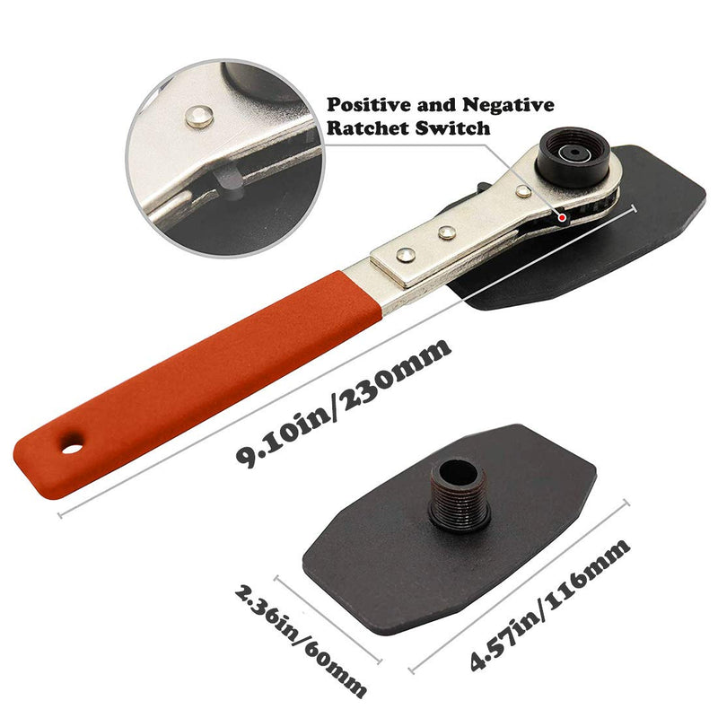  [AUSTRALIA] - Brake Caliper Press,IRmm Ratchet Car Brake Piston Caliper Wrench Spreader Tools,360 Degree Ratchet Swing with Gloves(Orange)