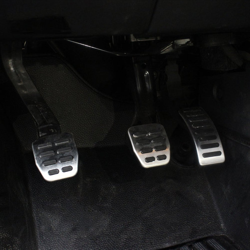  [AUSTRALIA] - AndyGo Fit for VW Bora/Jetta Mk4 / Golf Mk4 / Polo 9N Non-Slip Stainless Steel Style Pedal Cover for Manual Gear