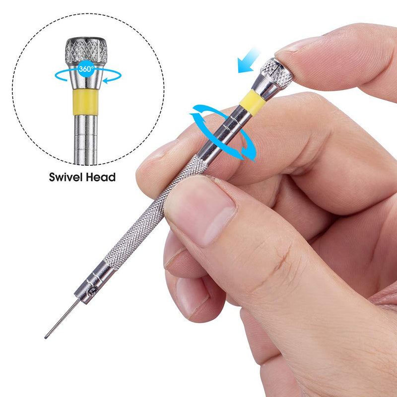  [AUSTRALIA] - 6PCS Micro Precision Screwdriver Set, VAKOGAL Premium Screwdriver Kit 0.8-1.6mm, 6 Extra Replace Blades for Watch Repair, Eyeglasses Repair, Jewelry Work, Electronics Repair