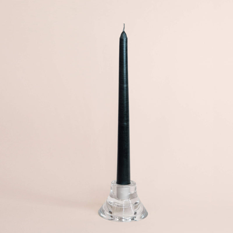 [AUSTRALIA] - CANDWAX 12 inch Taper Candles Set of 12 - Dripless and Smokeless Candle Unscented - Slow Burning Candle Sticks are Perfect As Christmas Taper Candles - Black Green Candles Set of 12/ $1.5 by pcs