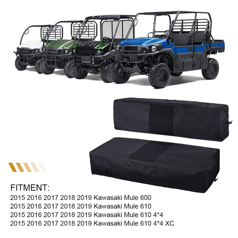  [AUSTRALIA] - KEMIMOTO UTV Bench Seat Cover for Kawasaki Mule 600 610 Black