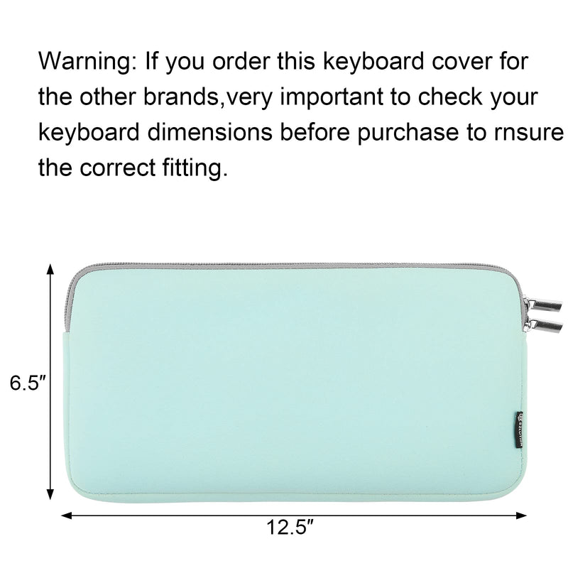 Case Star Neoprene Keyboard Sleeve Case Bag Zipper Sleeve for Apple Bluetooth Wireless Keyboard A1314 / Magic Keyboard A1644 Turquoise Blue Color - LeoForward Australia