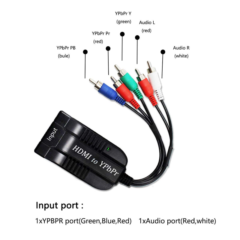  [AUSTRALIA] - 1080P HDMI to Component(YPbPr/RGB/ 5RCA) Scaler Converter(with Scaler Function), HDMI Input to Component(YPbPr/RGB/ 5RCA) Output for PC, PS3, PS4,  DVD, PSP, 360, PS2, Nintendo NGC