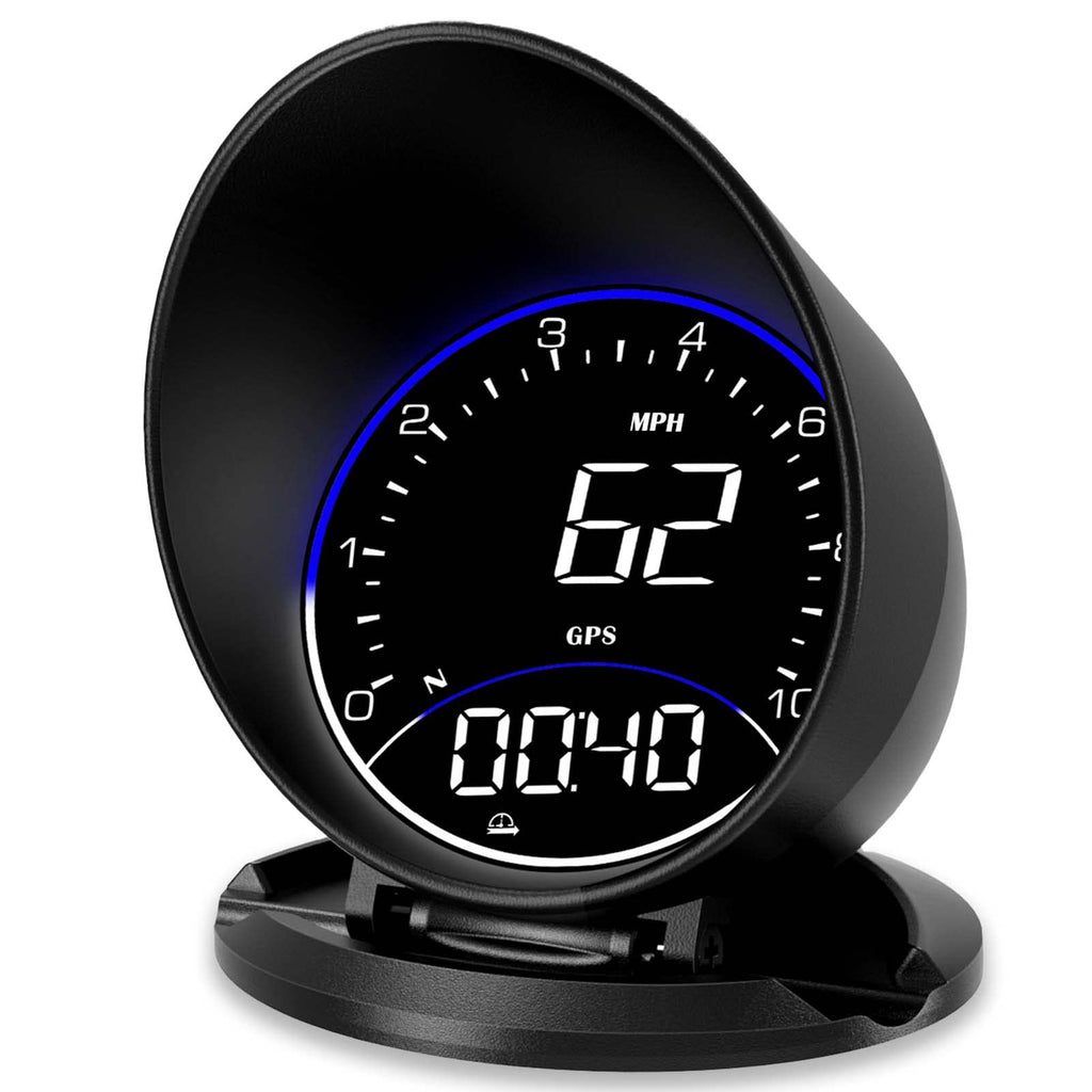  [AUSTRALIA] - ACECAR Digital GPS Speedometer, Car Universal HUD Head Up Display with GPS Speed MPH, Driving Direction Compass, Altitude, Driving Distance, Overspeed Alarm HD Display, for All Vehicle (G6)
