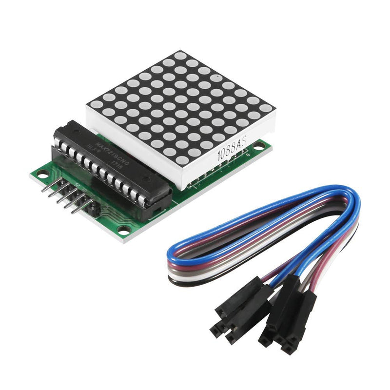  [AUSTRALIA] - ACEIRMC 4pcs MAX7219 Dot Matrix Display Module Single-Chip Control LED Module DIY Kit for Arduino with 5pin Line