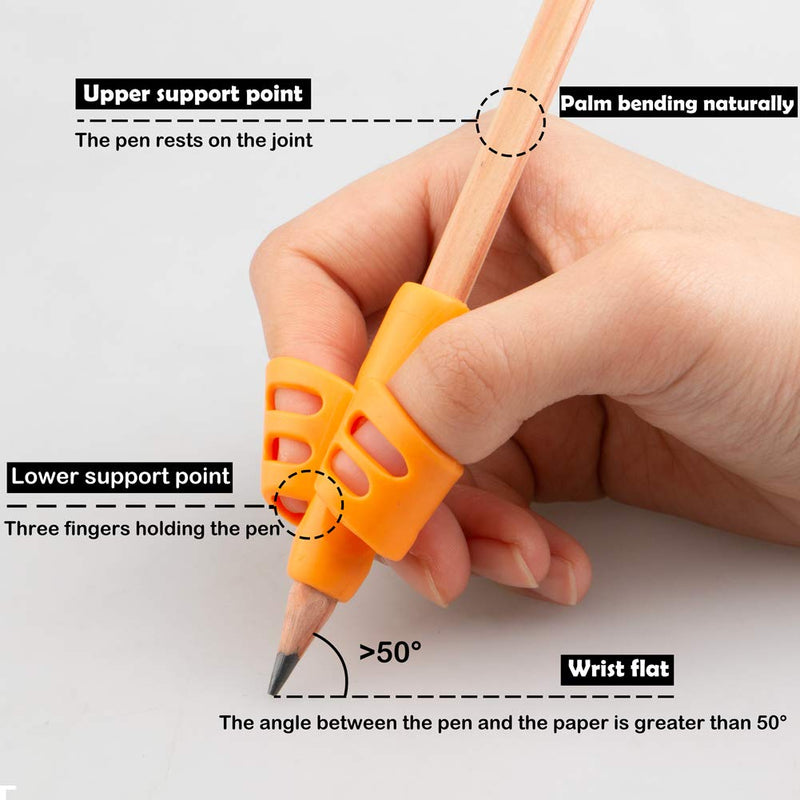  [AUSTRALIA] - Pencil Grips, ANERZA Pencil Grips for Kids Handwriting, Writing Aid Grip for Preschoolers, Silicone Ergonomic Writing Tool, School and Homeschool kindergarten Supplies for Toddlers (6pcs)