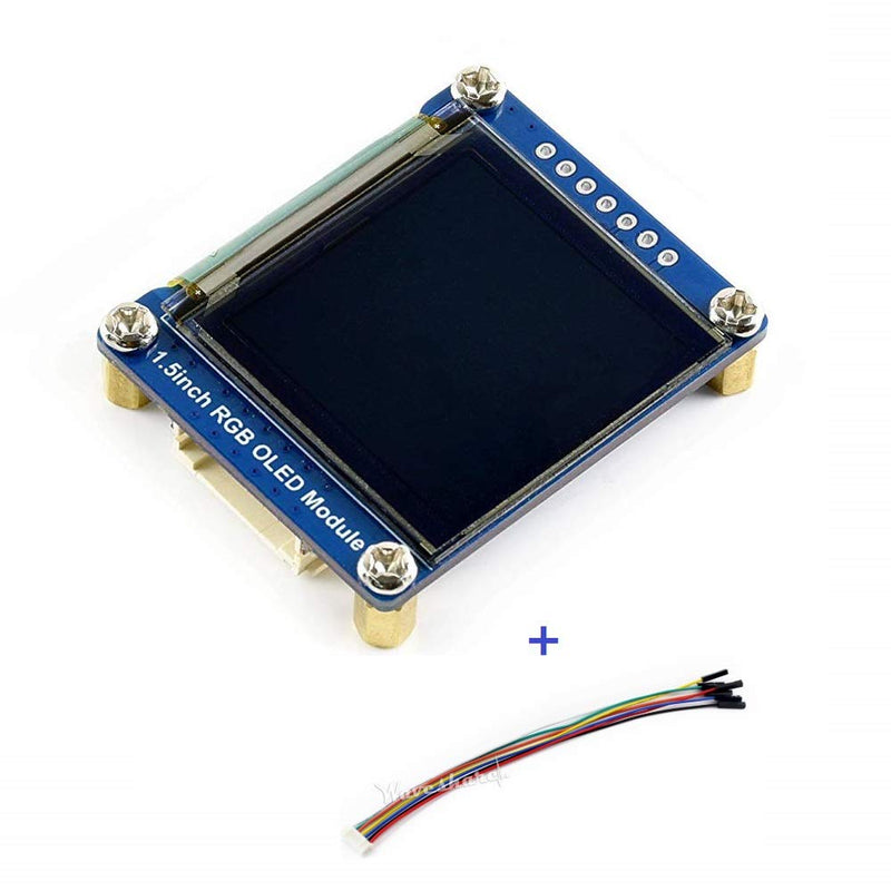  [AUSTRALIA] - waveshare 1.5inch RGB OLED Display Module, 128x128 Pixels Displaying 65K Colors, Compatible with Raspberry Pi Arduino STM32, SPI Interface