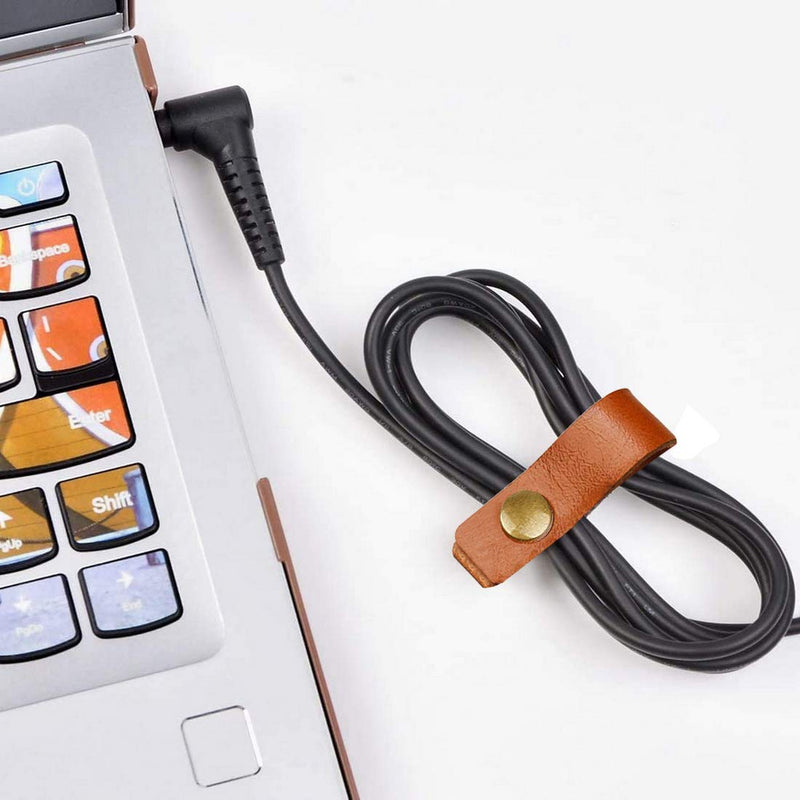  [AUSTRALIA] - 30 Pcs Leather Cable Straps, Stocking Stuffers for Men Multi Color Handmade Leather Cord Organizer Portable Cable Tie Keeper Earphone Winder USB Cable Clips