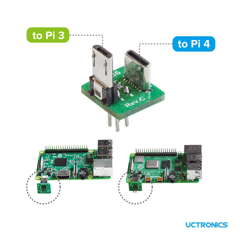  [AUSTRALIA] - UCTRONICS Fan Adapter Board for Raspberry Pi Upgraded Complete Enclosure and Raspberry Pi Cluster Case, Compatible with Raspberry Pi 3/3B+/4B, Output 5V Power