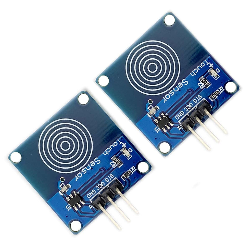  [AUSTRALIA] - Kiro&Seeu 2PCS TTP223 Digital Touch Sensor Capacitive Switch Button Module Compatible with Ar-duino PIC DIY TTP223B, TP223B-MD-2P