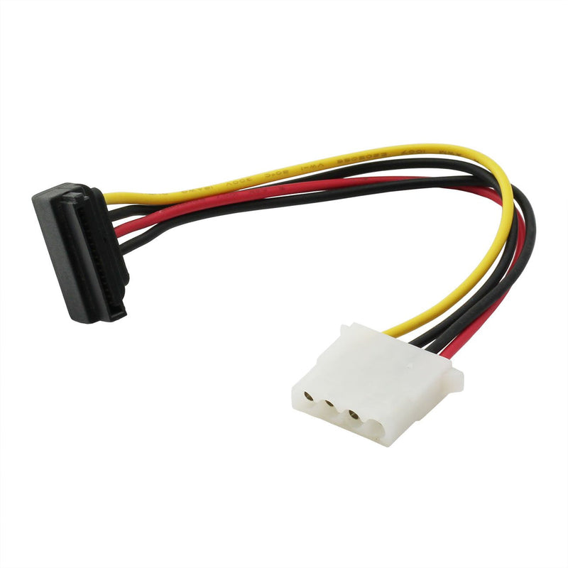  [AUSTRALIA] - ZRM&E 2PCS SATA 15-Pin Power Adapter Line IDE 4P Female to SATA 15 Pin Female Power Extension Cable IDE to SATA Connector Right Angle