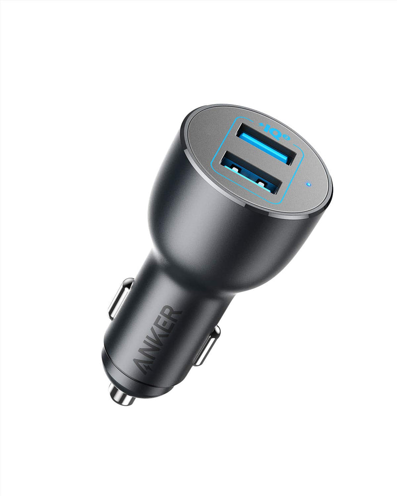  [AUSTRALIA] - Anker Car Charger, 36W Metal Dual USB Car Phone Charger Adapter, PowerDrive III 2-Port 36W Alloy for iPhone 14 13 12 11 Pro Max mini X XR XS, iPad Pro mini, Galaxy S20/ S20+/ S10/ S10e/ S10+ and More