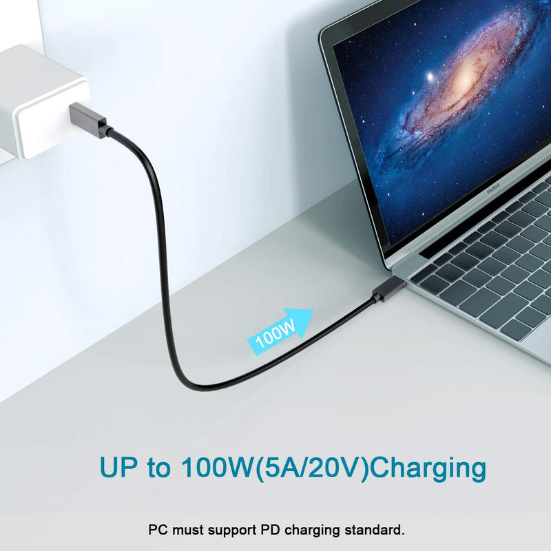  [AUSTRALIA] - JASXUS Thunderbolt 3 Cable 3.3ft 40Gbps 100W Charge(USB C to USB C).Compatible with Single 5k UHD Display MacBook Pro,Dell Alienware 17,Thinkpad,and More Type-C Devices/Laptops