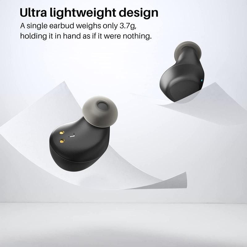  [AUSTRALIA] - TOZO A1 Mini Wireless Earbuds Bluetooth 5.0 in Ear Light-Weight Headphones Built-in Microphone, Immersive Premium Sound Long Distance Connection Headset with Charging Case, Black