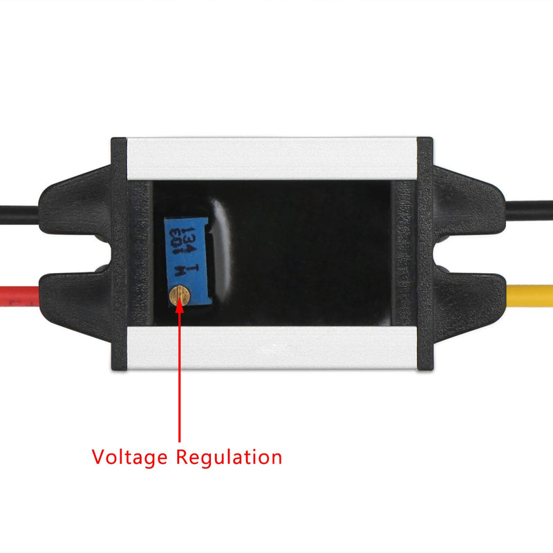 DROK - 90010 Waterproof DC Buck Converter Voltage Regulator 8-22V to 1-15V 5V 12V 3A Adjustable Output Power Supply Transformer - LeoForward Australia