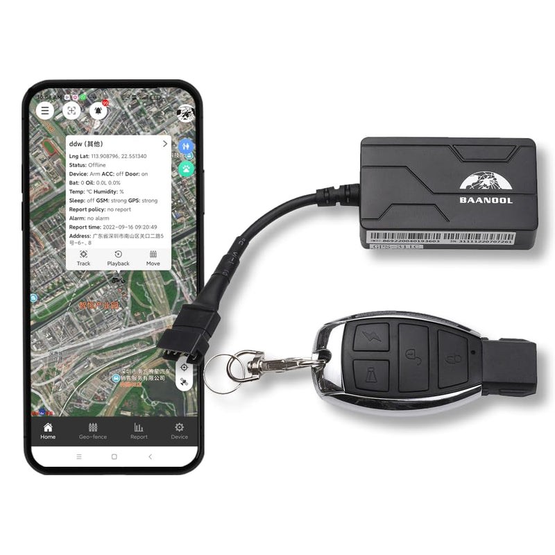  [AUSTRALIA] - BAANOOL BN-311B/C 2G GPS Tracker for Vehicles Motorcycles Fuel Car Mini Tracker Device No Monthly Fee Anti-Theft Locator Free Subscription (BAANOOL-311C) BAANOOL-311C