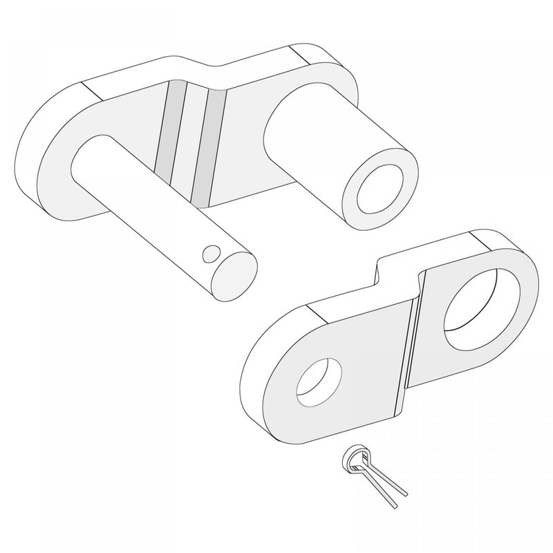  [AUSTRALIA] - uxcell 5Pcs #100 Chain Offset Half Link Roller, 1 1/4" Pitch Carbon Steel, Standard Chain End Connector Split Links for 20A Chain