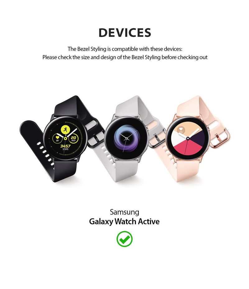 Ringke Bezel Styling Cover for Galaxy Watch Active (2019) Bezel Ring Case Adhesive Accessory - Glossy Rose Gold (GW-A-02) Glossy Rose Gold (GW-A-02) - LeoForward Australia