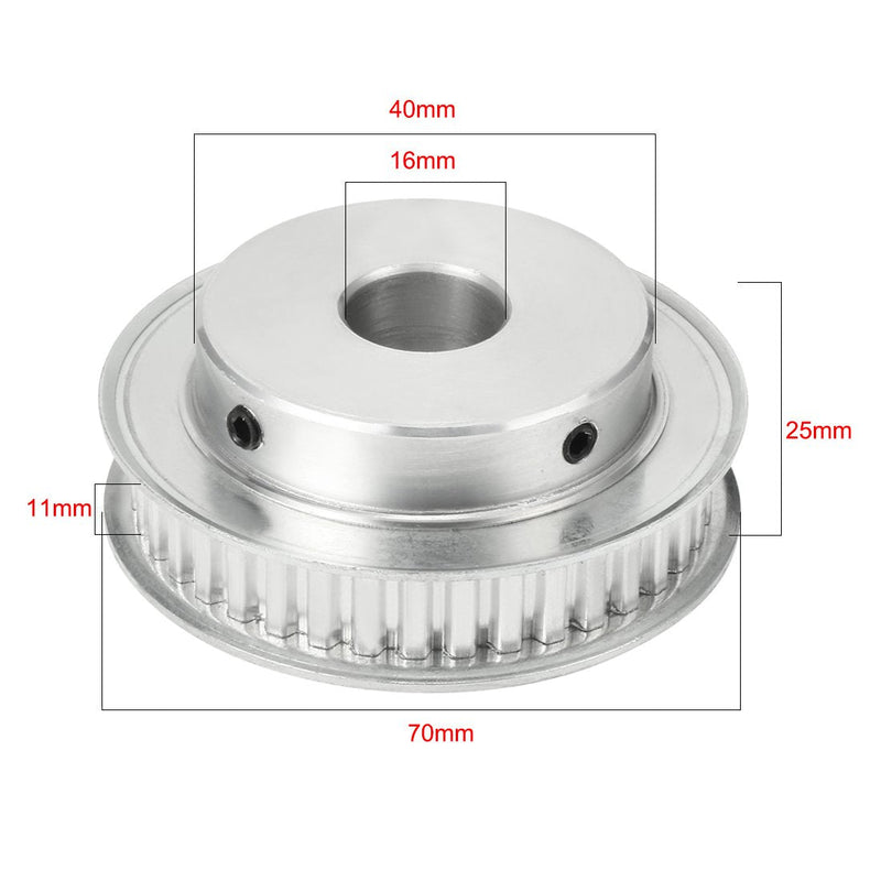  [AUSTRALIA] - uxcell Aluminum 40 Teeth 16mm Bore 5.08mm Pitch Timing Belt Pulley for 10mm Belt