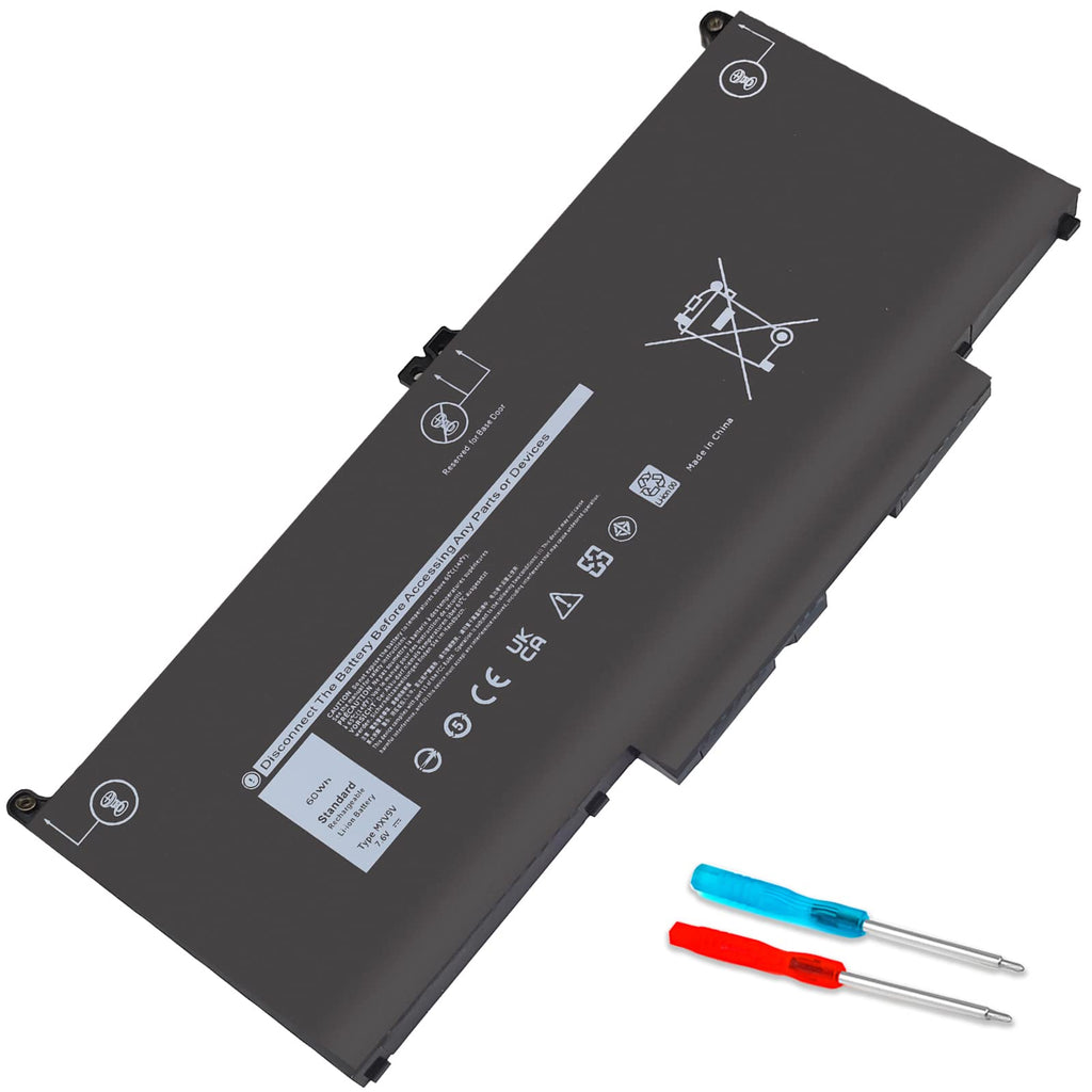  [AUSTRALIA] - MXV9V Battery for Dell Latitude 5300 5310 7300 7400 E5300 E5310 E7300 E7400 Series, Latitude 5300 5310 2-in-1,for dell inspiron 7300/7306 2-in-1 Black Series P96G P97G P99G P100G 5VC2M 829MX 7.6V 60Wh