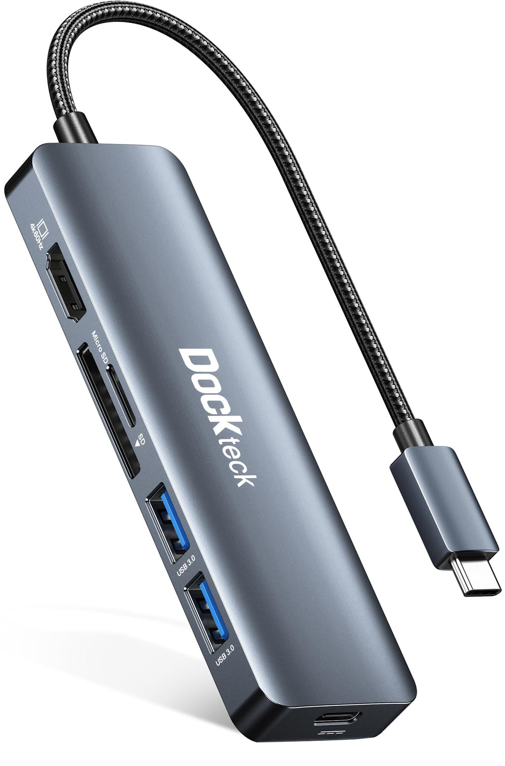  [AUSTRALIA] - USB C Hub Multiport Adapter - Dockteck 6 in 1 USB C Dock with 100W PD, 4K 60Hz HDMI, USB 3.0, SD/TF Card Reader, USBC Hub for MacBook Pro Air Microsoft Surface Pro