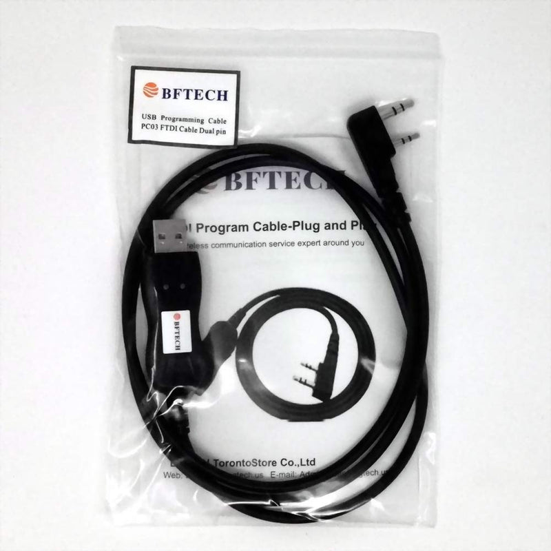  [AUSTRALIA] - BFTECH PC03 FTDI Genuine USB Programming Cable Dual pin for BFTECH, BaoFeng, Kenwood, and AnyTone Radio