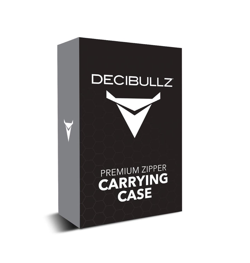 Decibullz - Zipper Headphones Carrying Case, Perfect for Earphones and Earplugs (Black) Standard Packaging - LeoForward Australia