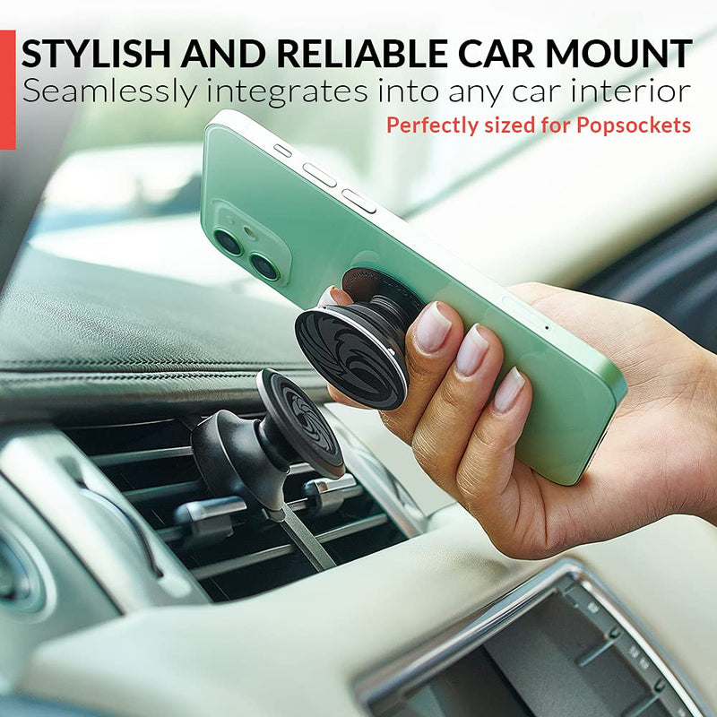 [AUSTRALIA] - New 2023 Magnetic Cell Phone Holder for Car Vent - for Any Smartphone (iPhone, Android, GPS) | Stylish All-Metal One-Hand & One-Sec Phone Mount for Car, 100 to Safeness & Comfort