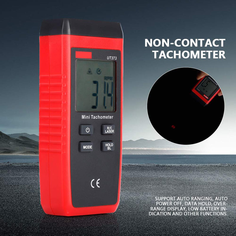  [AUSTRALIA] - Telituny Tach UT373 Mini Non-Contact Digital LCD Tachometer Laser RPM Tach Speed Meter for Home Lab Factory