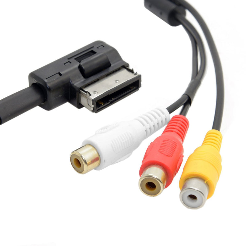 Cablecc AMI MMI to 3 RCA Audio Video Cable Female DVD Video and Audio Input Cable for Audi A1 A7 A8 VW Car - LeoForward Australia