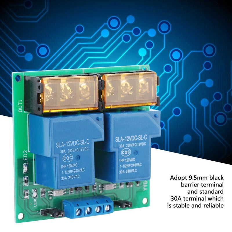  [AUSTRALIA] - Relay Module, 30A YYG-3 DC 5V/12V/24V Bidirectional Bidirectional Optocoupler Isolation Relay Module Electrical System Control(12VDC) 12VDC