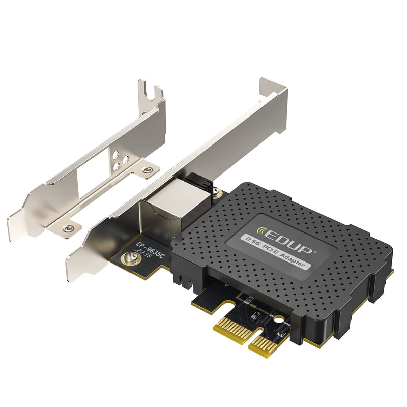  [AUSTRALIA] - 2.5GBase-T PCIe Network Adapter, 2500/1000/100Mbps PCI Express Gigabit Ethernet Card RJ45 LAN Controller Support Windows Server/Windows, Standard and Low-Profile Brackets Included