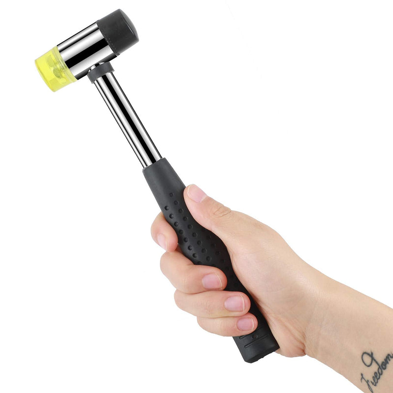  [AUSTRALIA] - Marketty Tool 25mm Dual Head Nylon Rubber Hammer Jewelers Metal Mallet and Two Conversion Head