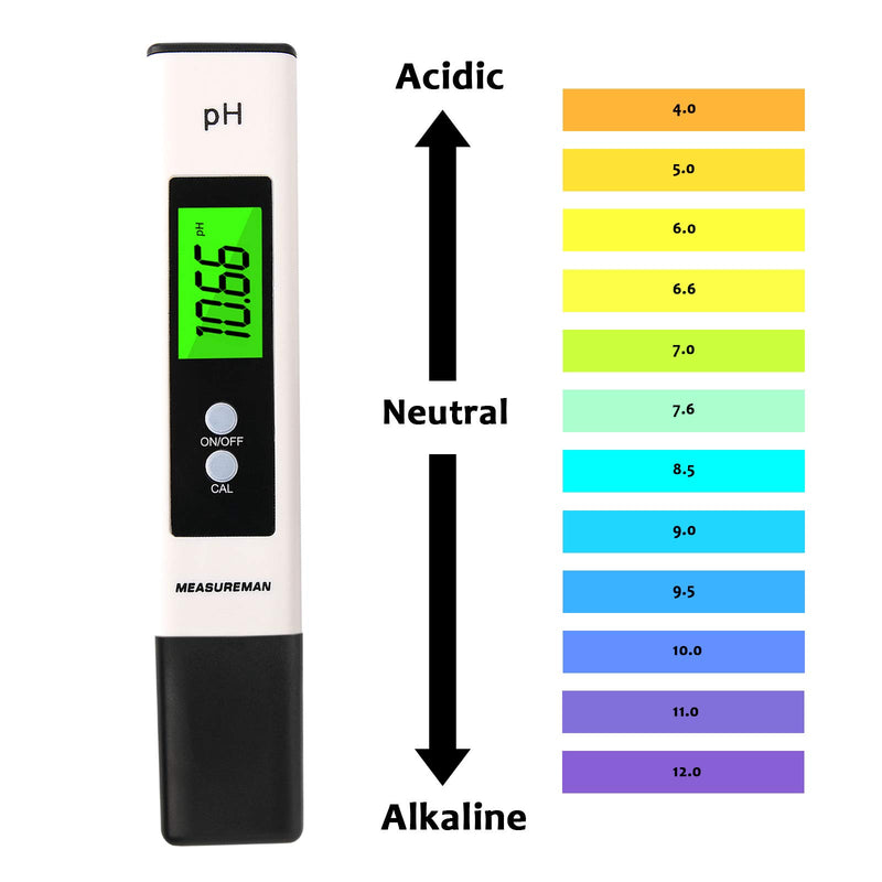 MEASUREMAN PH Meter, Digital PH Tester 0.01 PH High Accuracy Water Quality Tester with 0-14 PH Measurement Range - LeoForward Australia