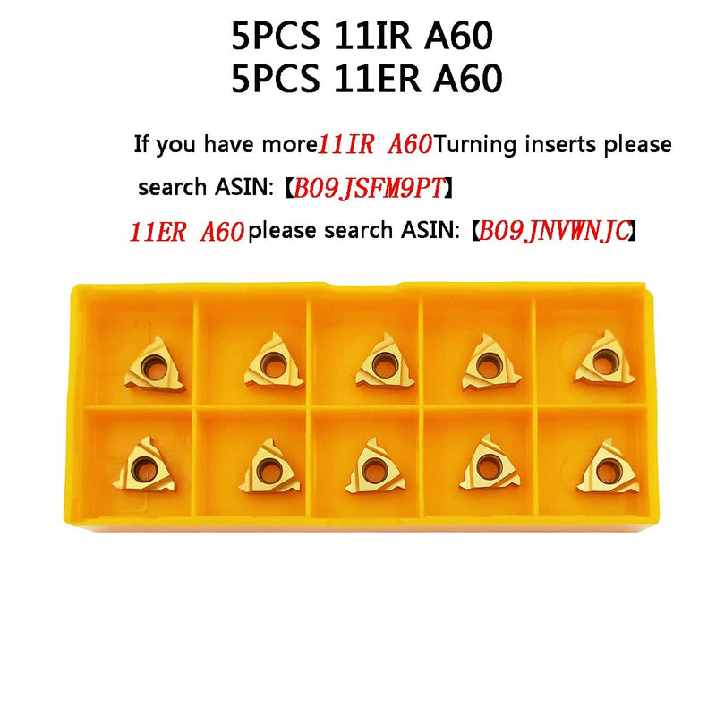  [AUSTRALIA] - SNR0012M11 + SNL0012M11 Internal and external tap, turning tool holder with 5 pieces 11IR A60 + 5 pieces 11ER A60 threading inserts.
