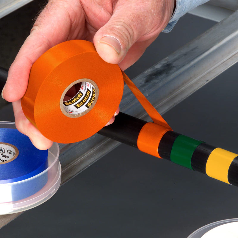  [AUSTRALIA] - 3M Safety 35-3/4X66FT-OR Scotch Vinyl Color Coding Electrical Tape 35, 3/4 in X 66 FT, Orange, 10 Carton, 100 Rolls/CASE, 66'