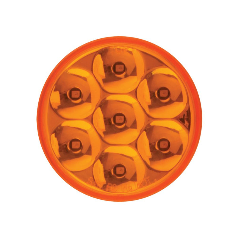  [AUSTRALIA] - Grand General 76540 Amber 2" Low Profile Pearl 7-LED Marker and Clearance Sealed Light Amber/Amber Light Only