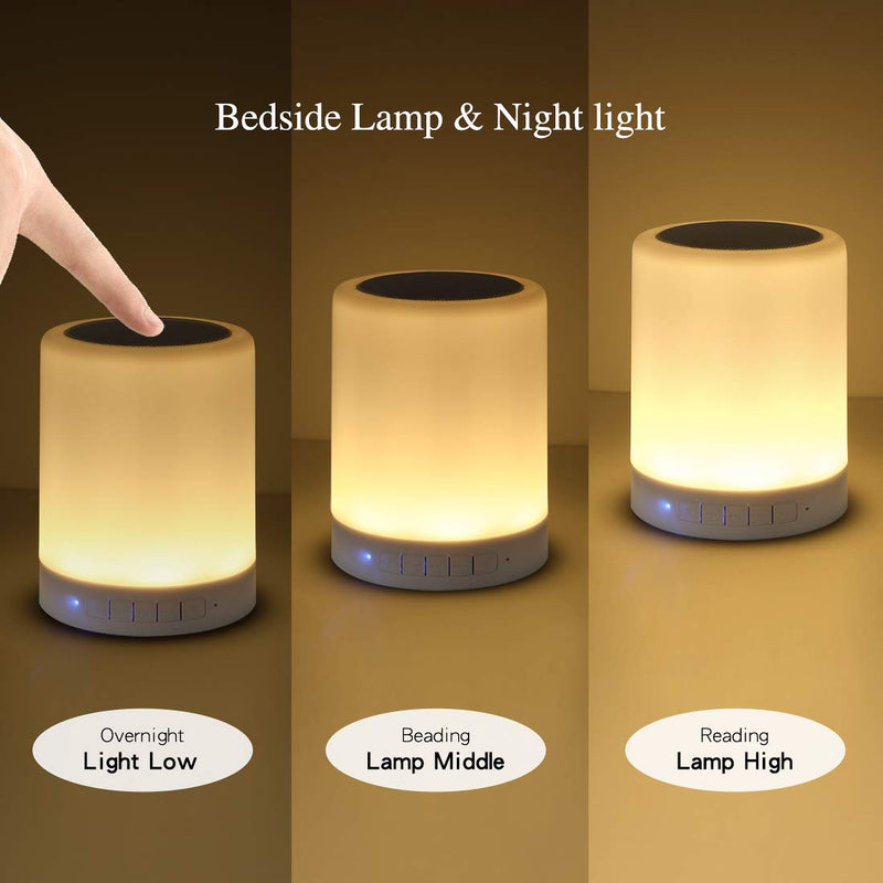 Night Light Bluetooth Speaker, Portable Wireless Bluetooth Speakers, Touch Control Bedside Table Light, Outdoor Speakers Bluetooth, Best Gifts for Girl, Boy, Baby - LeoForward Australia