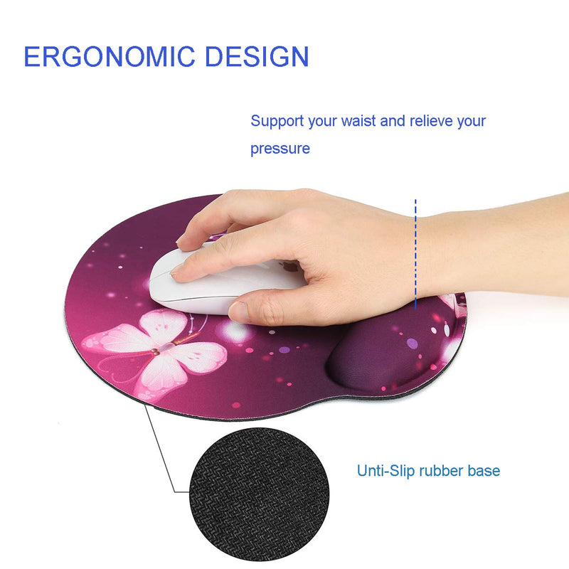  [AUSTRALIA] - Mouse Pad Wrist Rest Support - Ergonomic Mouse Pad Mat,Memory Foam Mice Mat for Office Work Computer Gaming by AORTDES Wrp-006