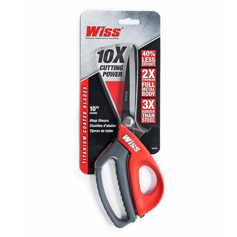  [AUSTRALIA] - Crescent Wiss 10" Titanium Coated Shop Shears - W10TM,Black
