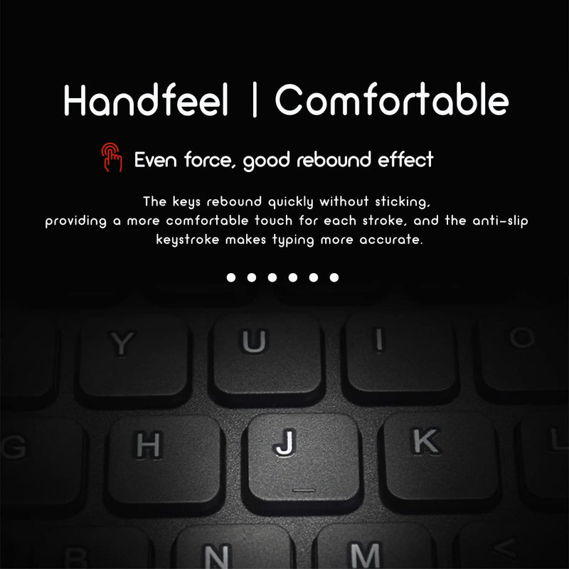  [AUSTRALIA] - Mini Wireless Keyboard Small Computer Wireless Keyboards Slim Compact External Keyboard for Laptop Tablet Windows PC Computer Smart TV (Black) Black